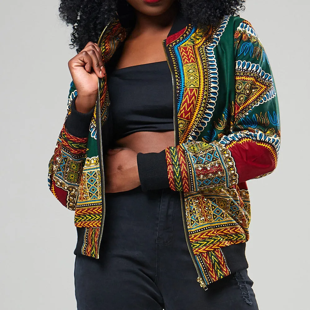 Fashion Women Dashiki Long Sleeve  African Print Dashiki