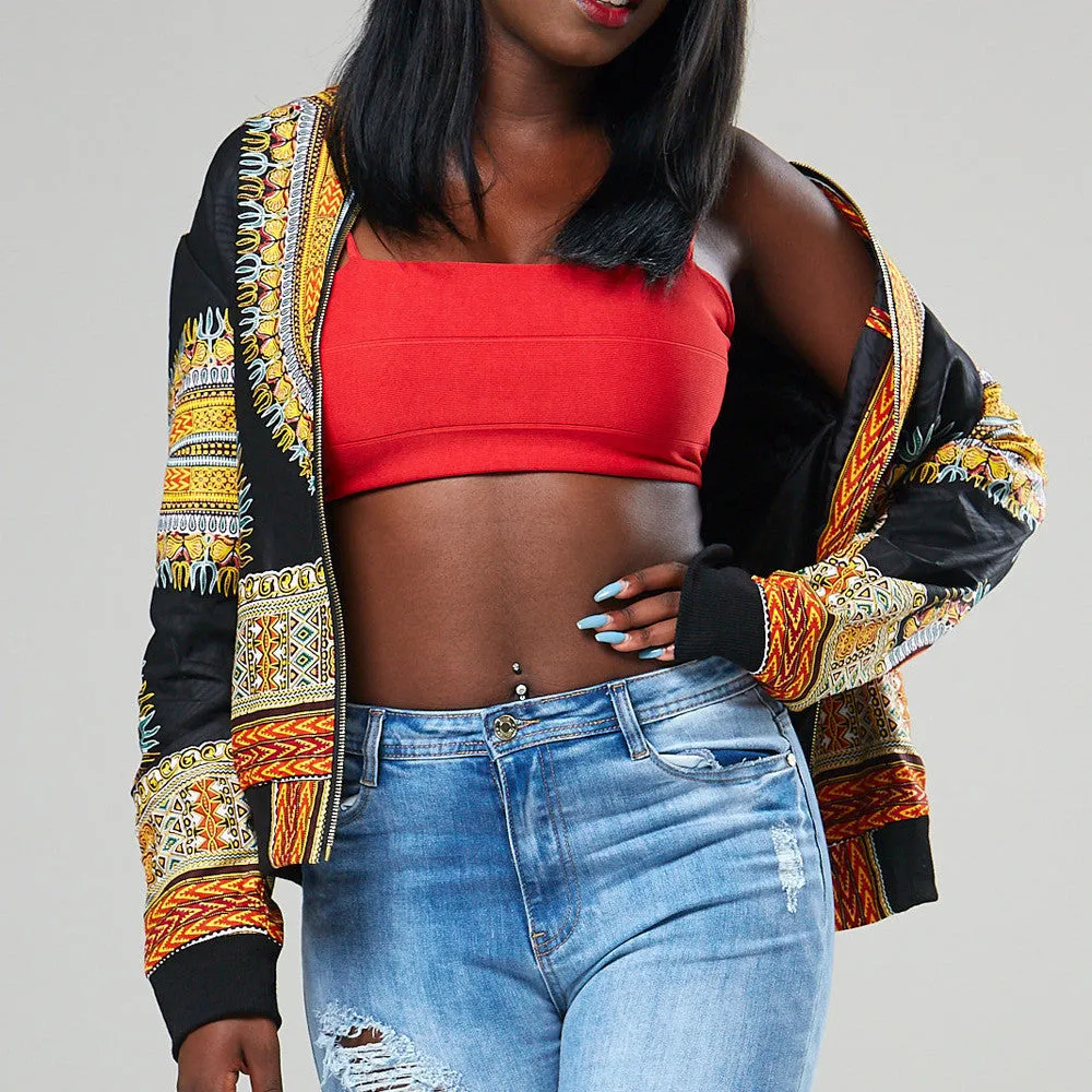 Fashion Women Dashiki Long Sleeve  African Print Dashiki