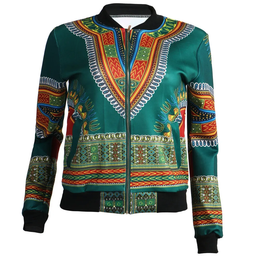 Fashion Women Dashiki Long Sleeve  African Print Dashiki