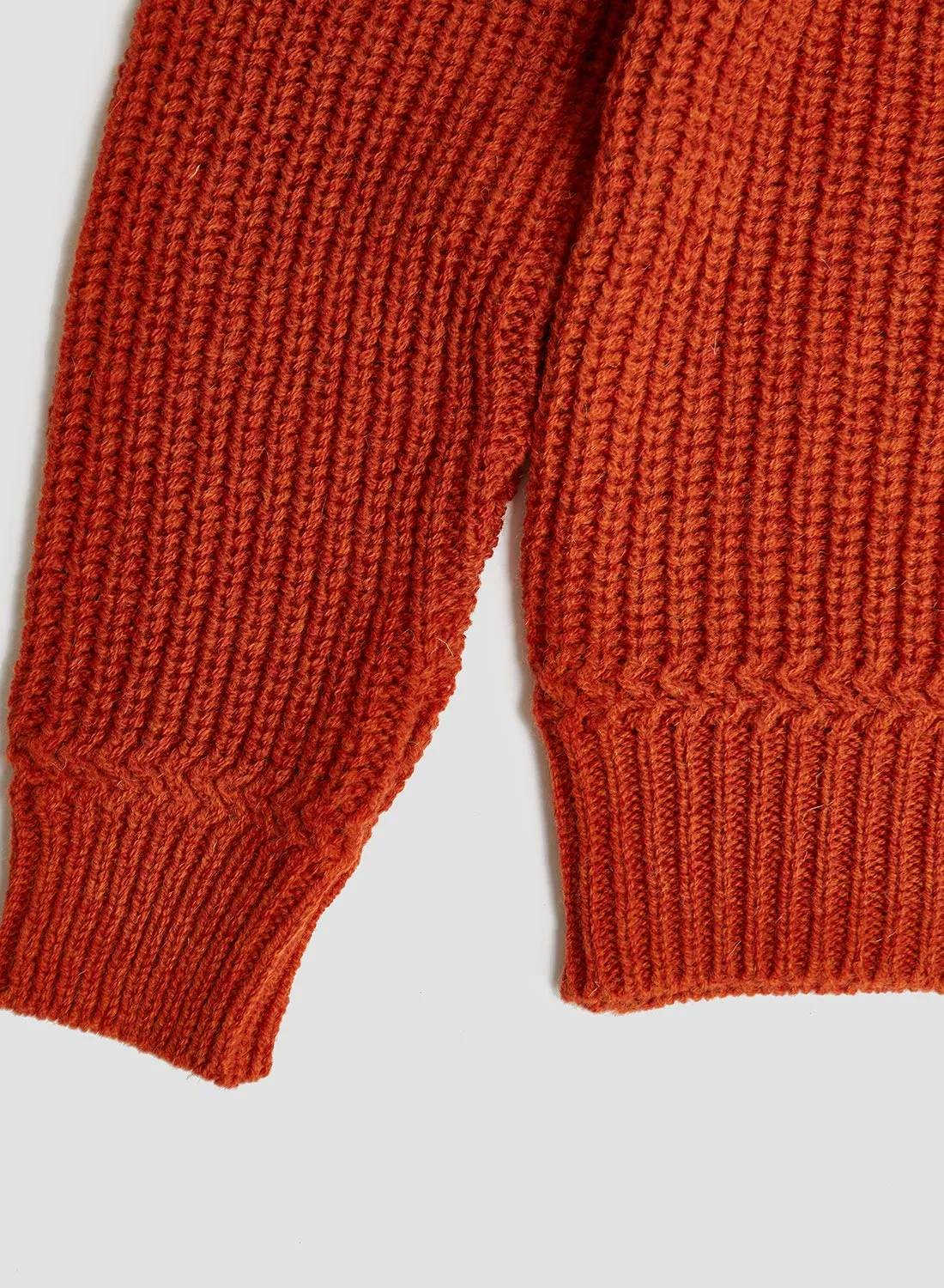 Fisherman Sweater in Pheasant Orange