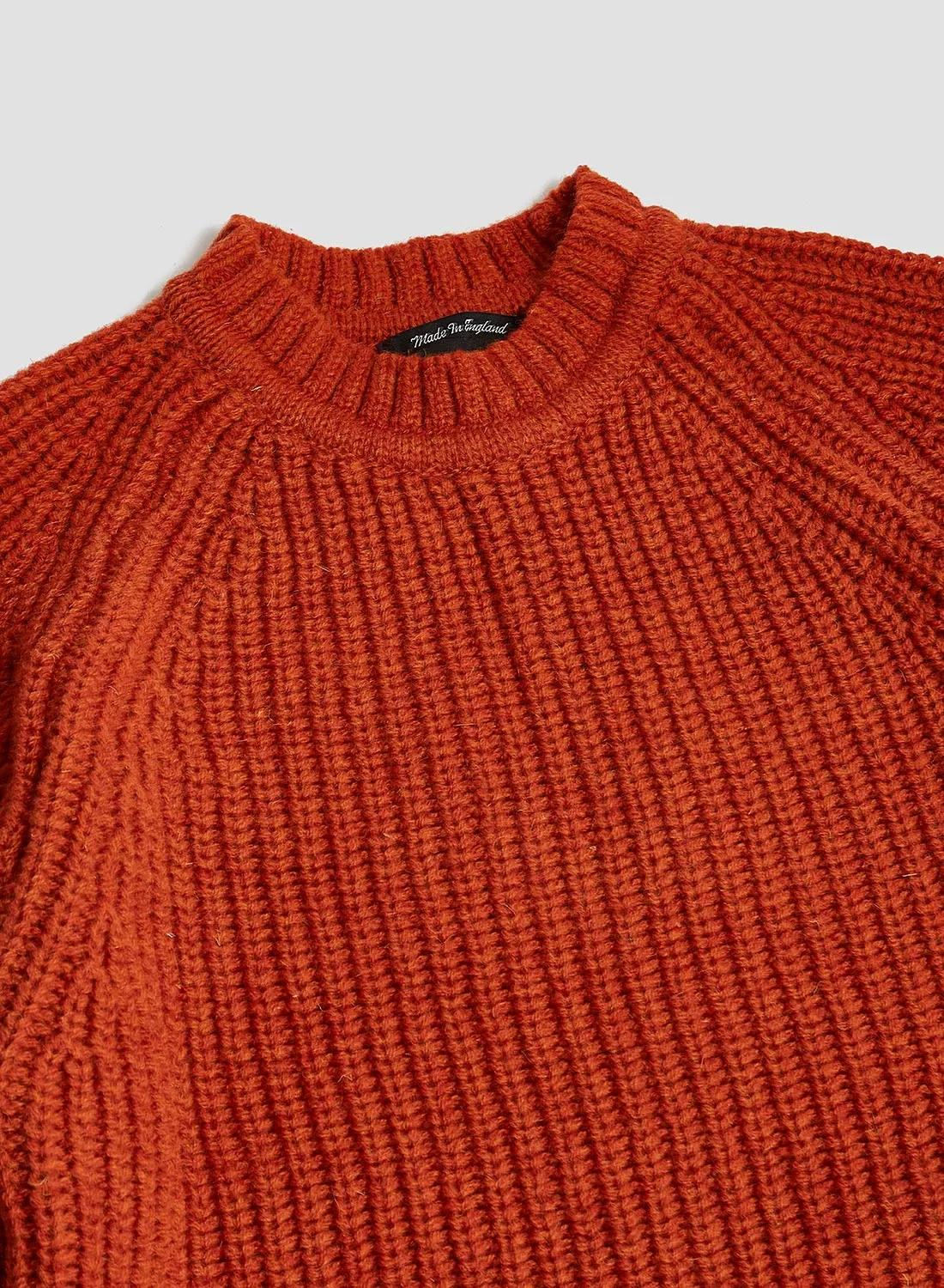 Fisherman Sweater in Pheasant Orange