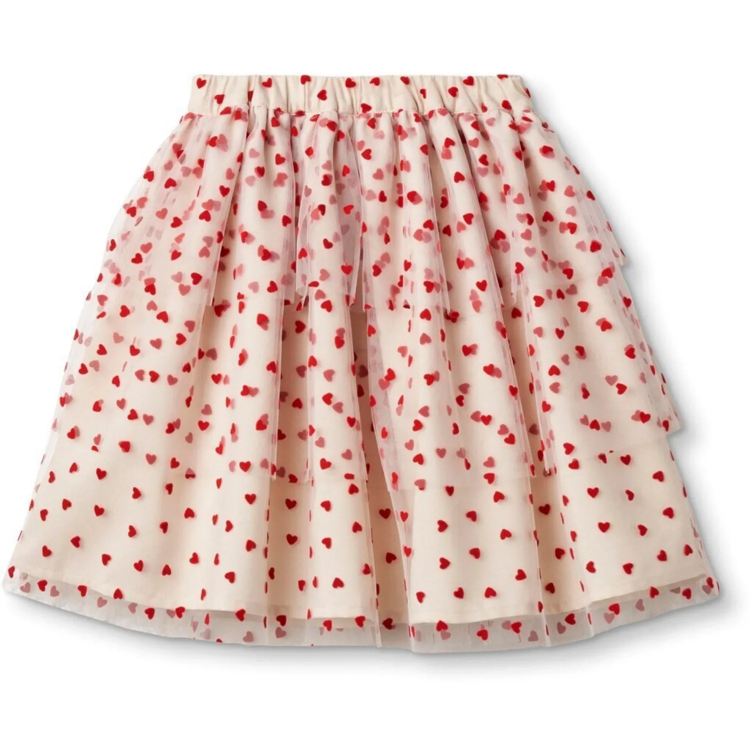 Fliink Sandshell/ Pompeian Red Tulle Heart Skirt