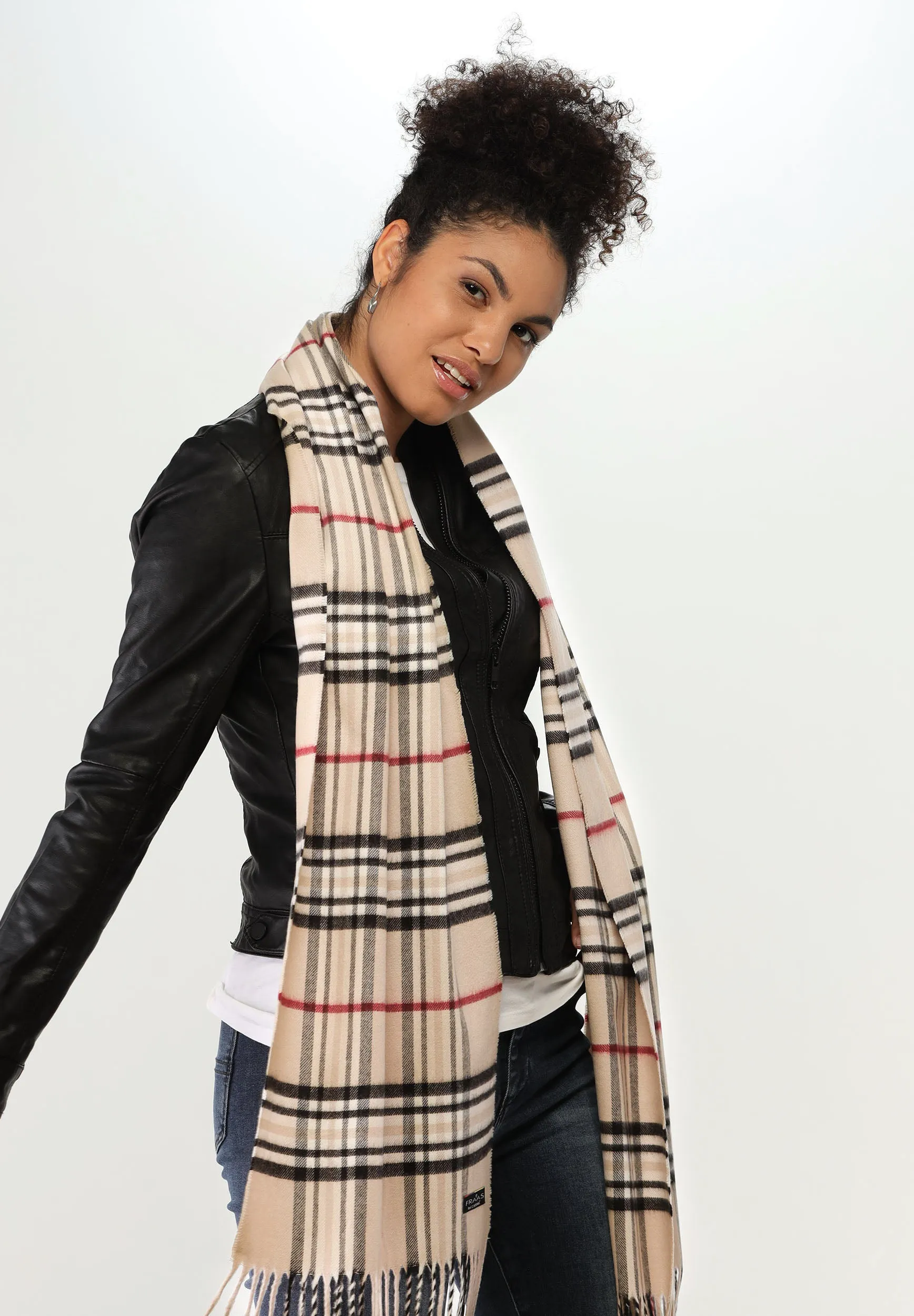 FRAAS Plaid Oversized Cashmink® Scarf