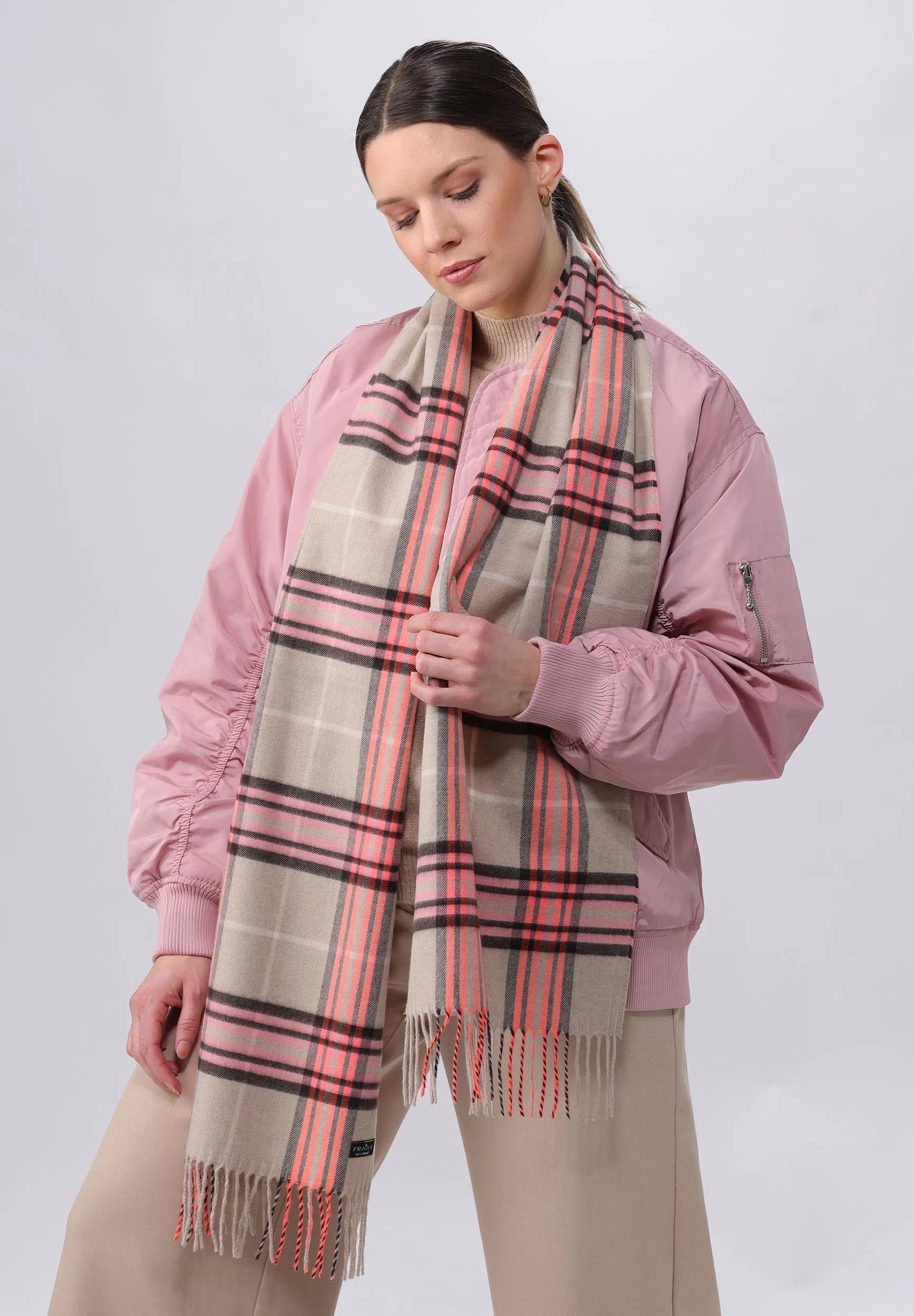 FRAAS Plaid Oversized Cashmink® Scarf