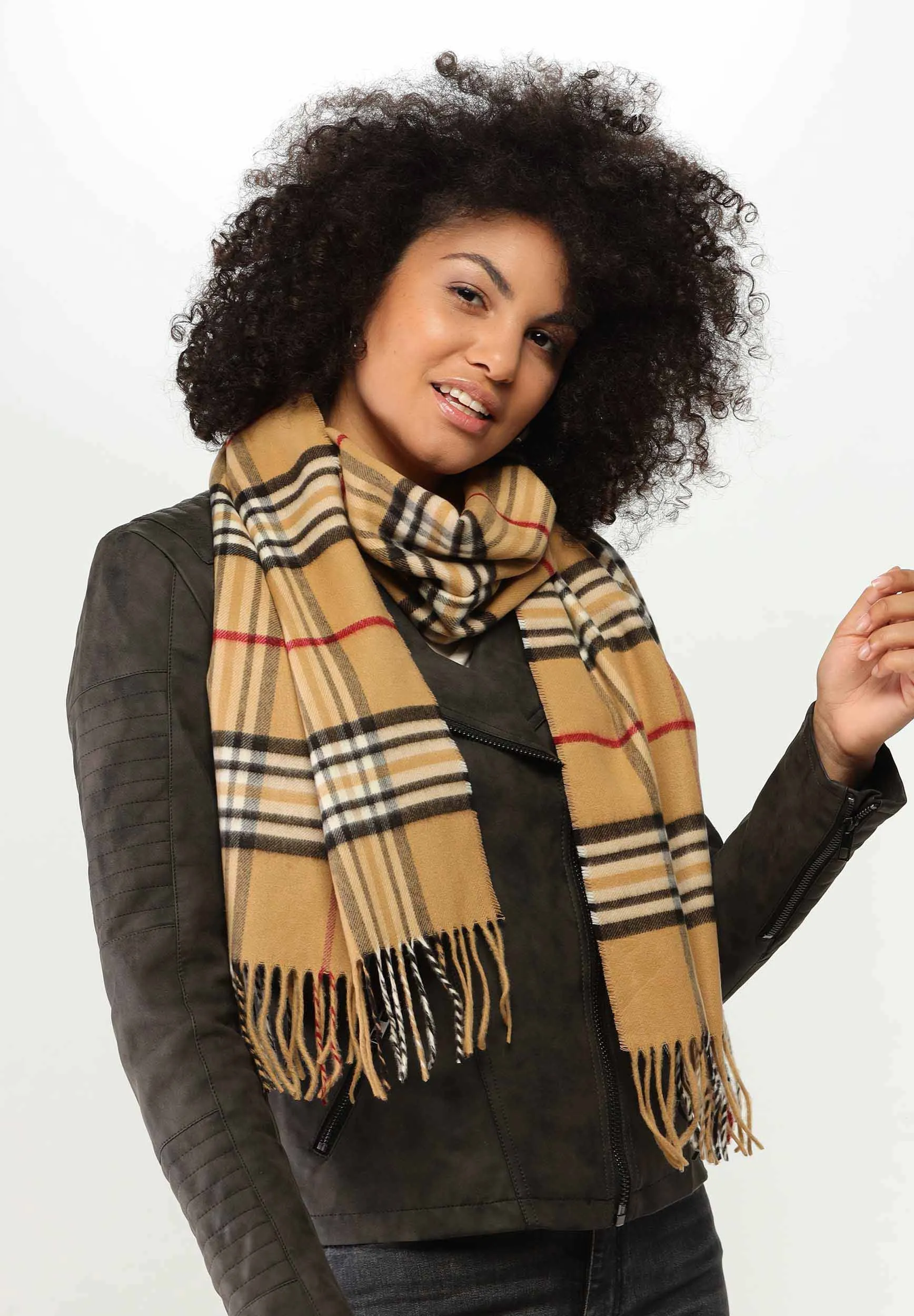 FRAAS Plaid Oversized Cashmink® Scarf