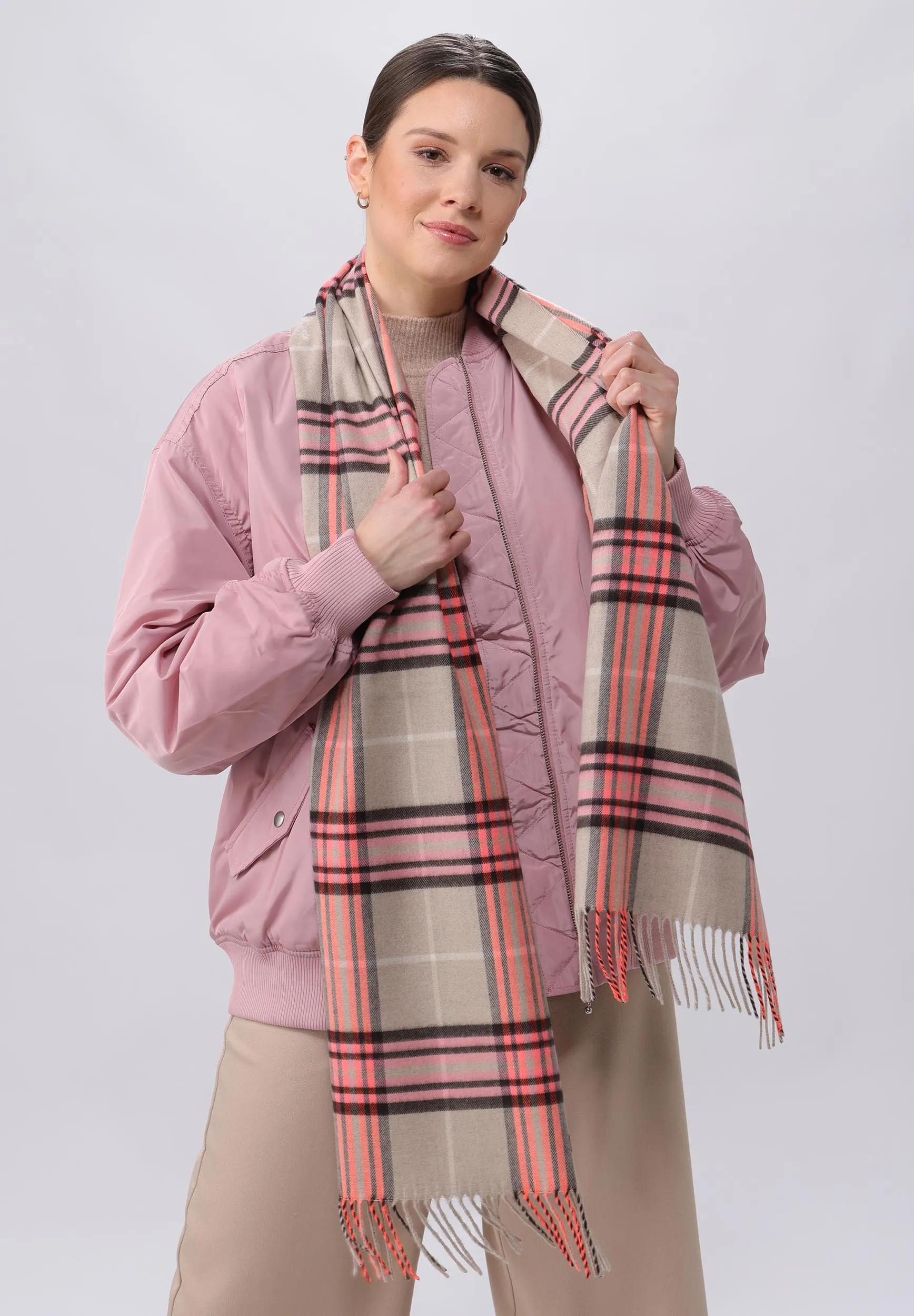 FRAAS Plaid Oversized Cashmink® Scarf