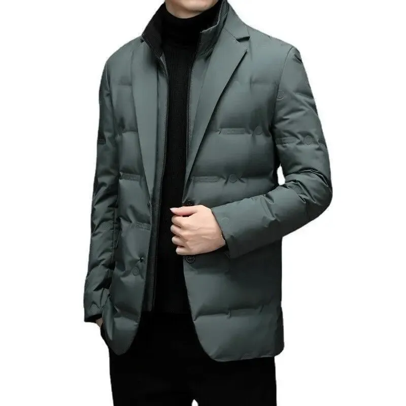 Funki Buys | Jackets | Men's Winter Warm Down Dress Blazer