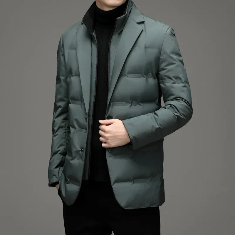 Funki Buys | Jackets | Men's Winter Warm Down Dress Blazer