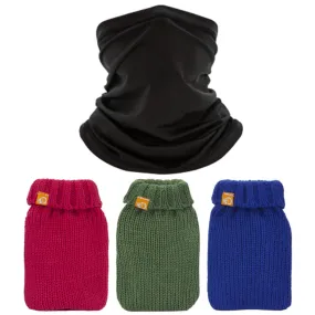 Generise Reusable Hand Warmer with Knitted Cover Single or Double - (Random Colour Blue, Red or Green) and Cold Weather Snood