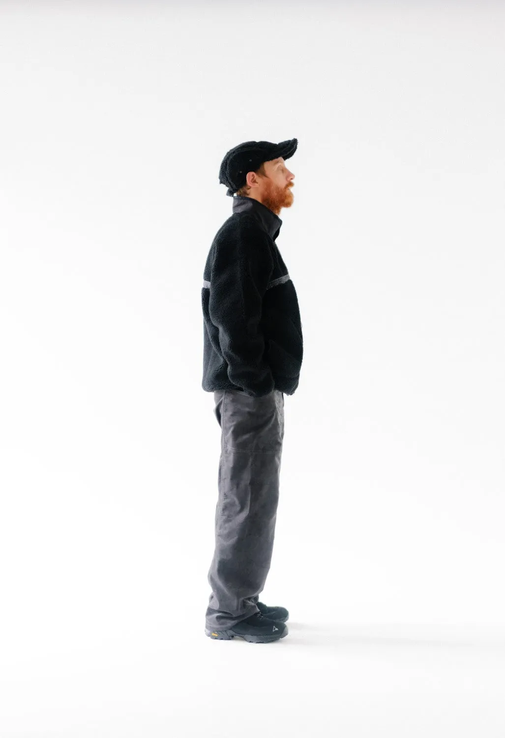 Gramicci x And Wander JQ Tape Fleece Jacket - BLACK