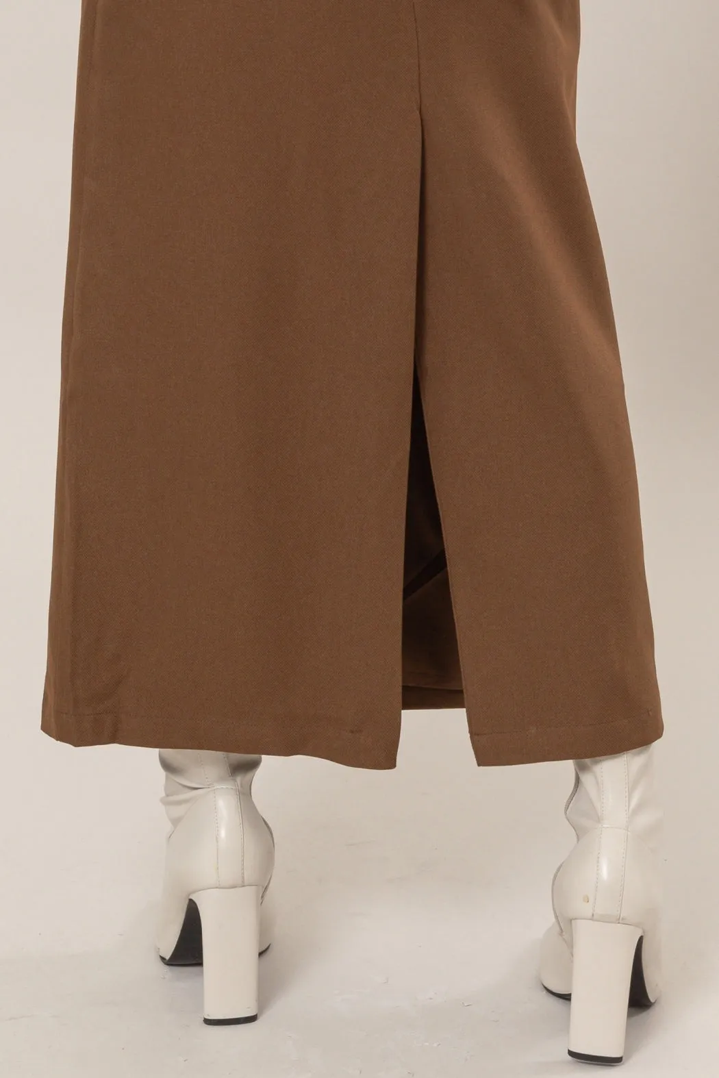 HF25C012-Pencil Midi Skirt