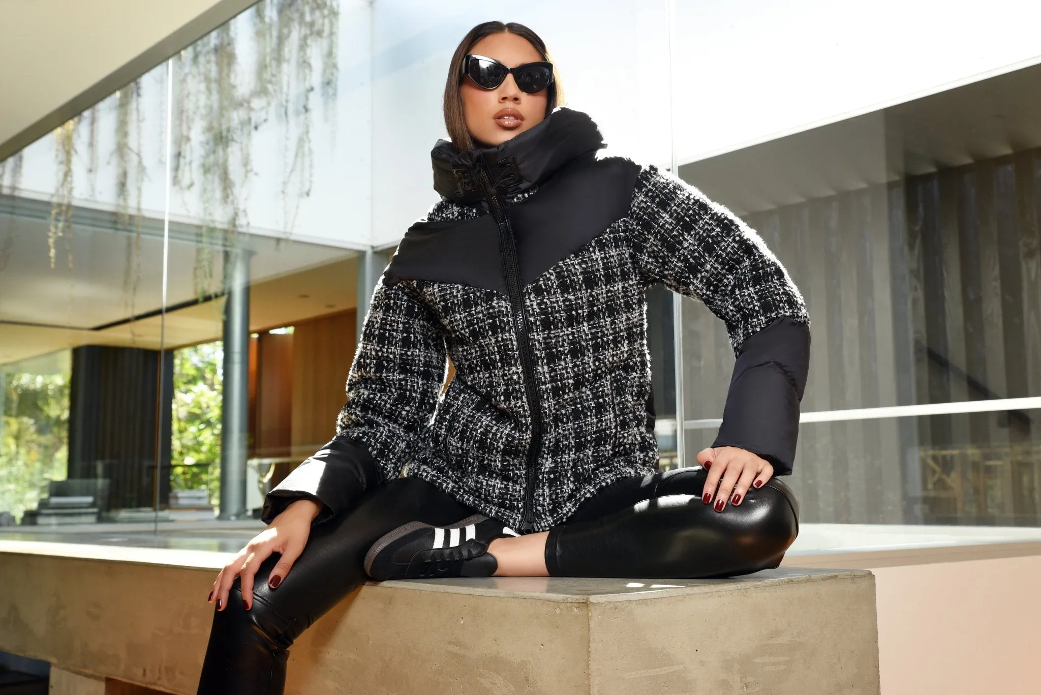 Irina Boucle Puffer Down-Filled