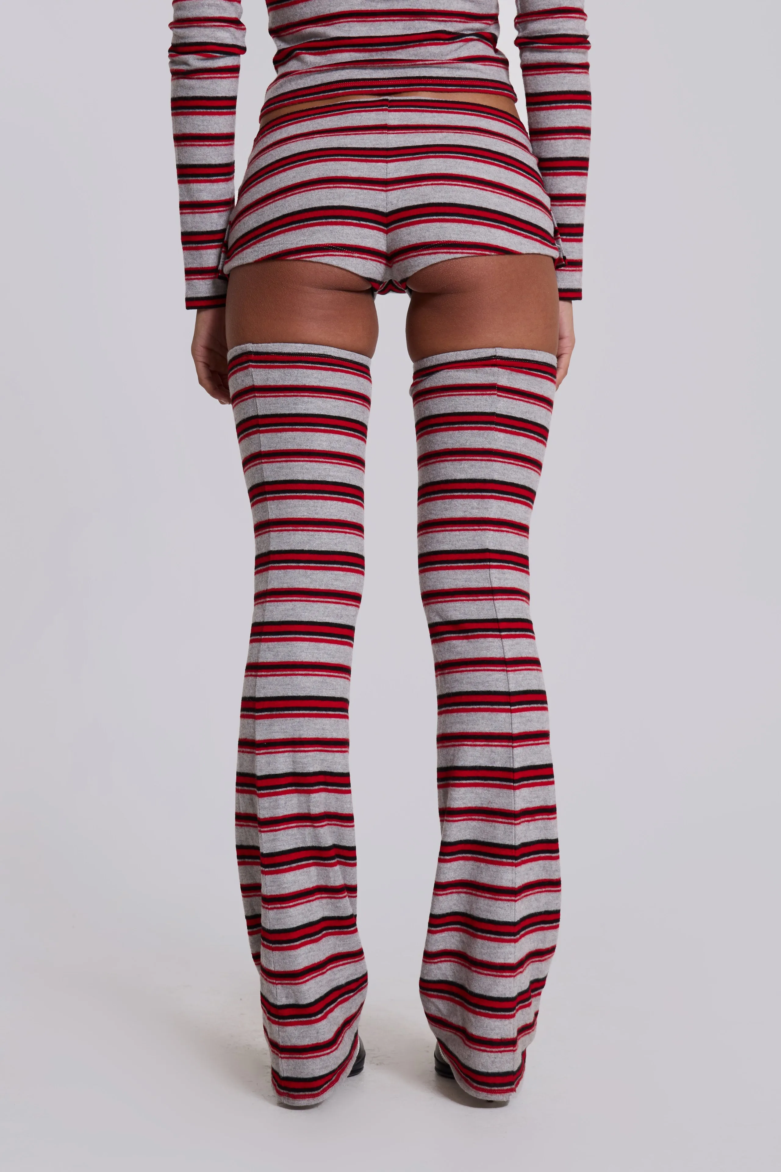 Isla Stripe Thigh High Leg Warmers