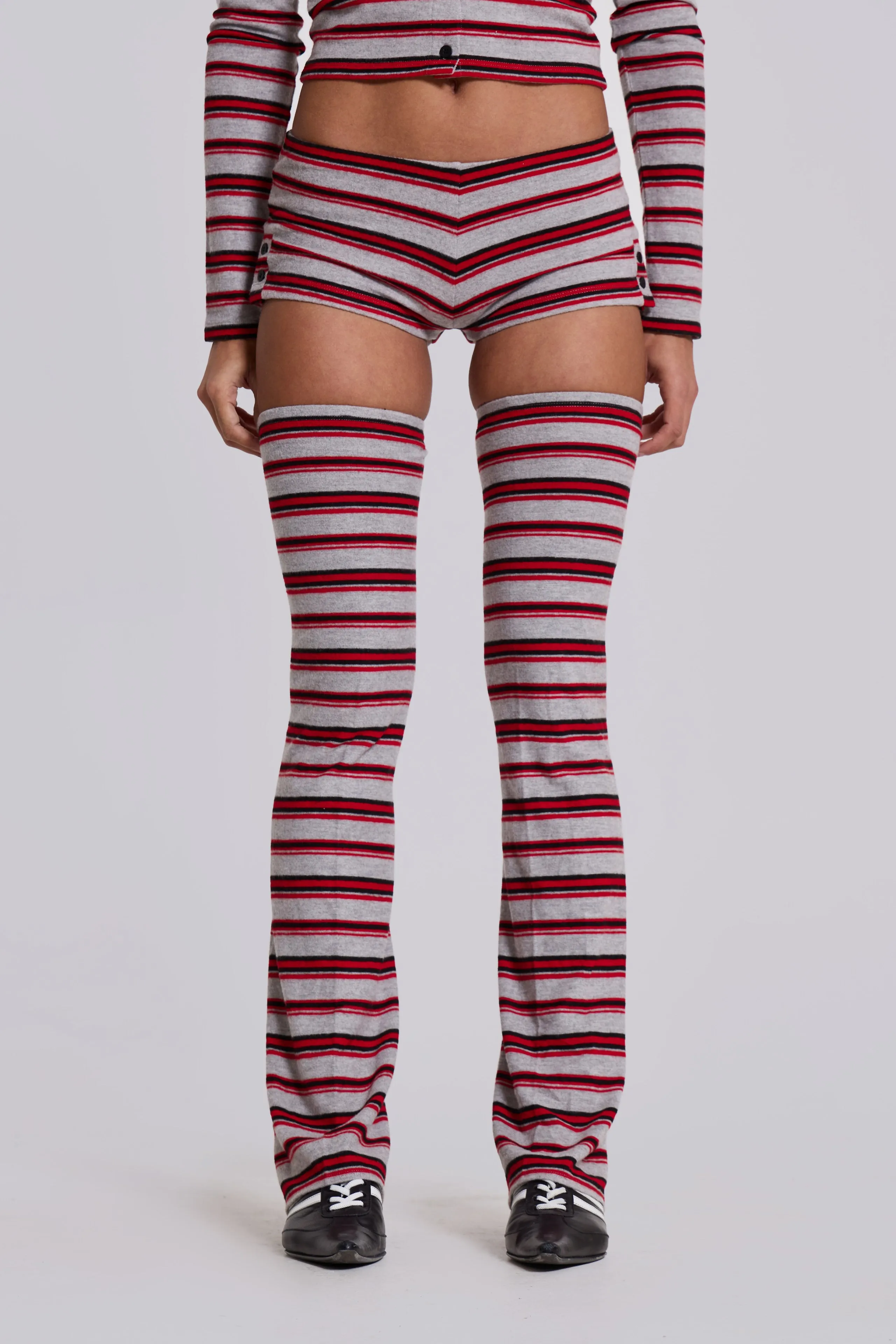 Isla Stripe Thigh High Leg Warmers