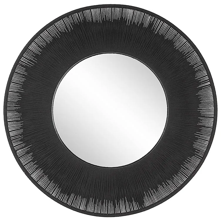 Islands Rope Weave Grande Black Coastal Wall Mirror