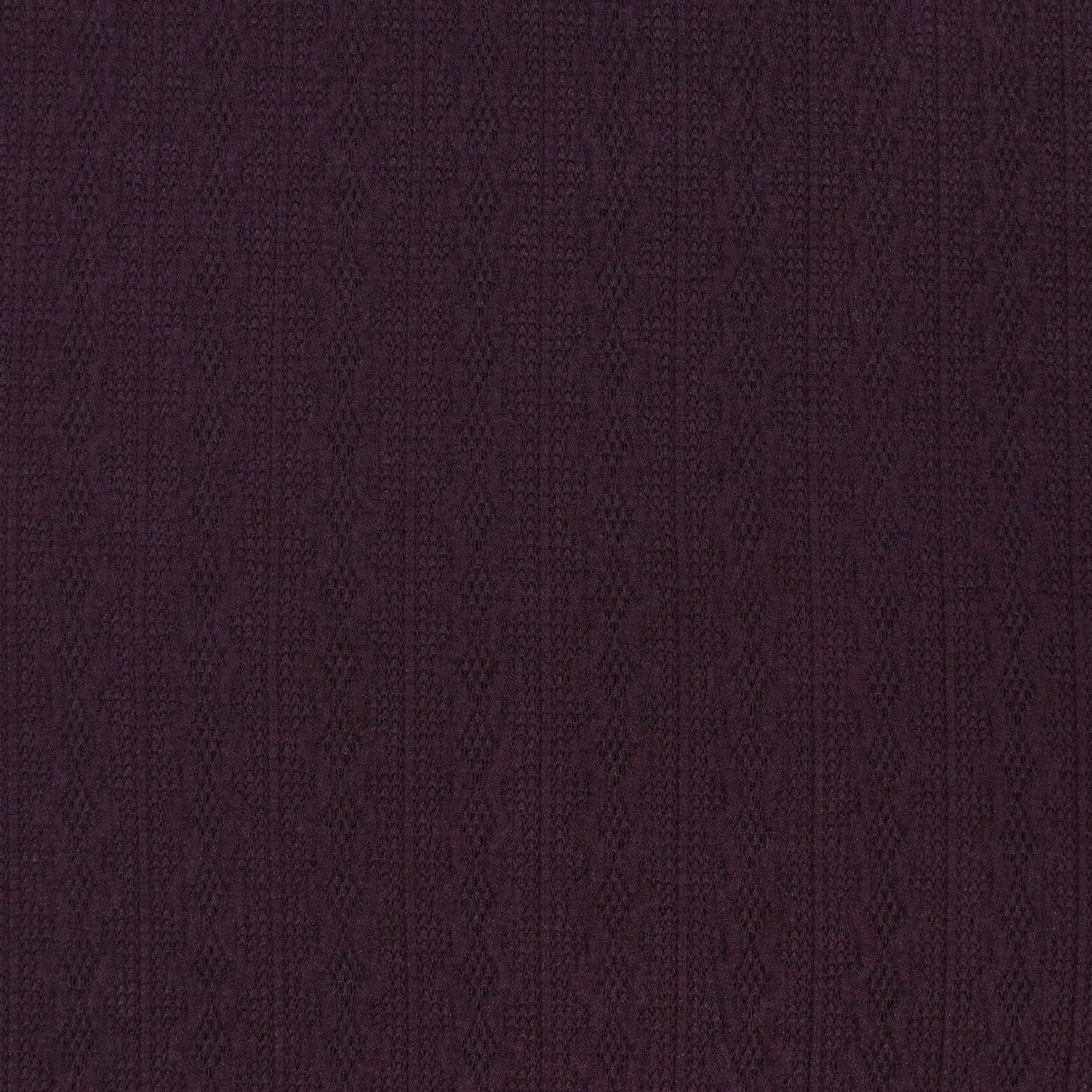 Jacquard Sweater Knit - Cable Ribbons - Plum - END OF BOLT 131cm