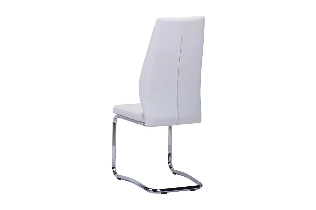 Jason Side Chair in White Leatherette - Set of 2