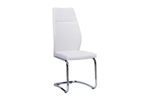 Jason Side Chair in White Leatherette - Set of 2