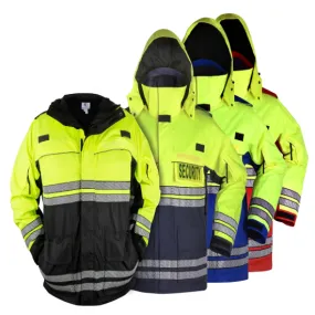 [JSID12-L-CUSTOMIZED] First Class High Visibility Waterproof Parkas with Reflective Striping