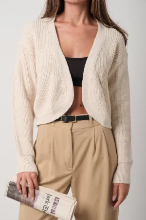 Knitted Cardigan with Piping