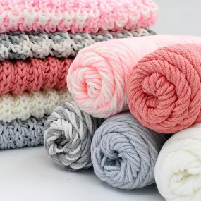 Knitting Cotton Yarn 100g Chunky Wool Roving Scarf Knit Wool Yarn Warm Hat Household Crochet