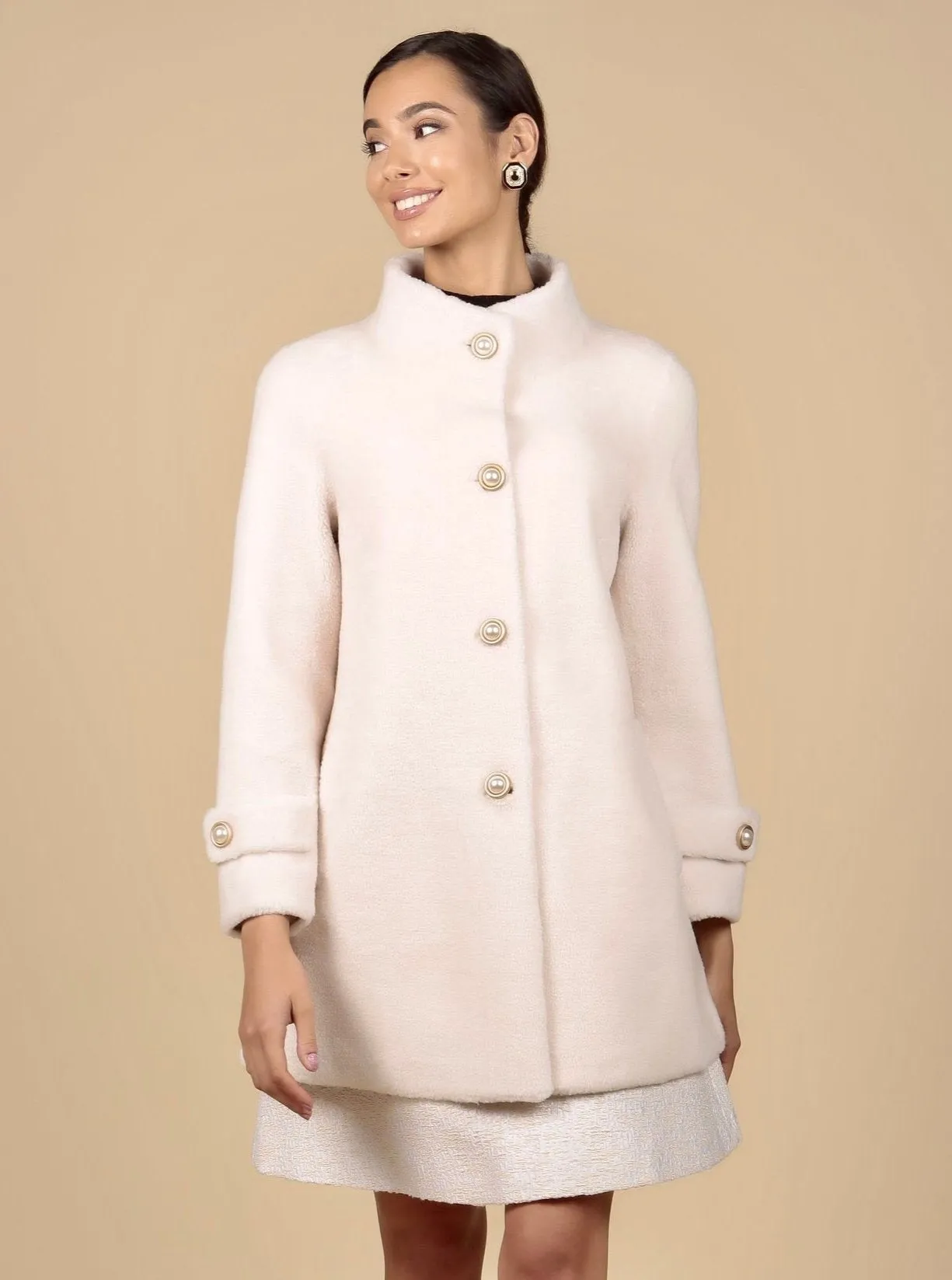 LAST CHANCE 'Eve' Wool Coat in Marino