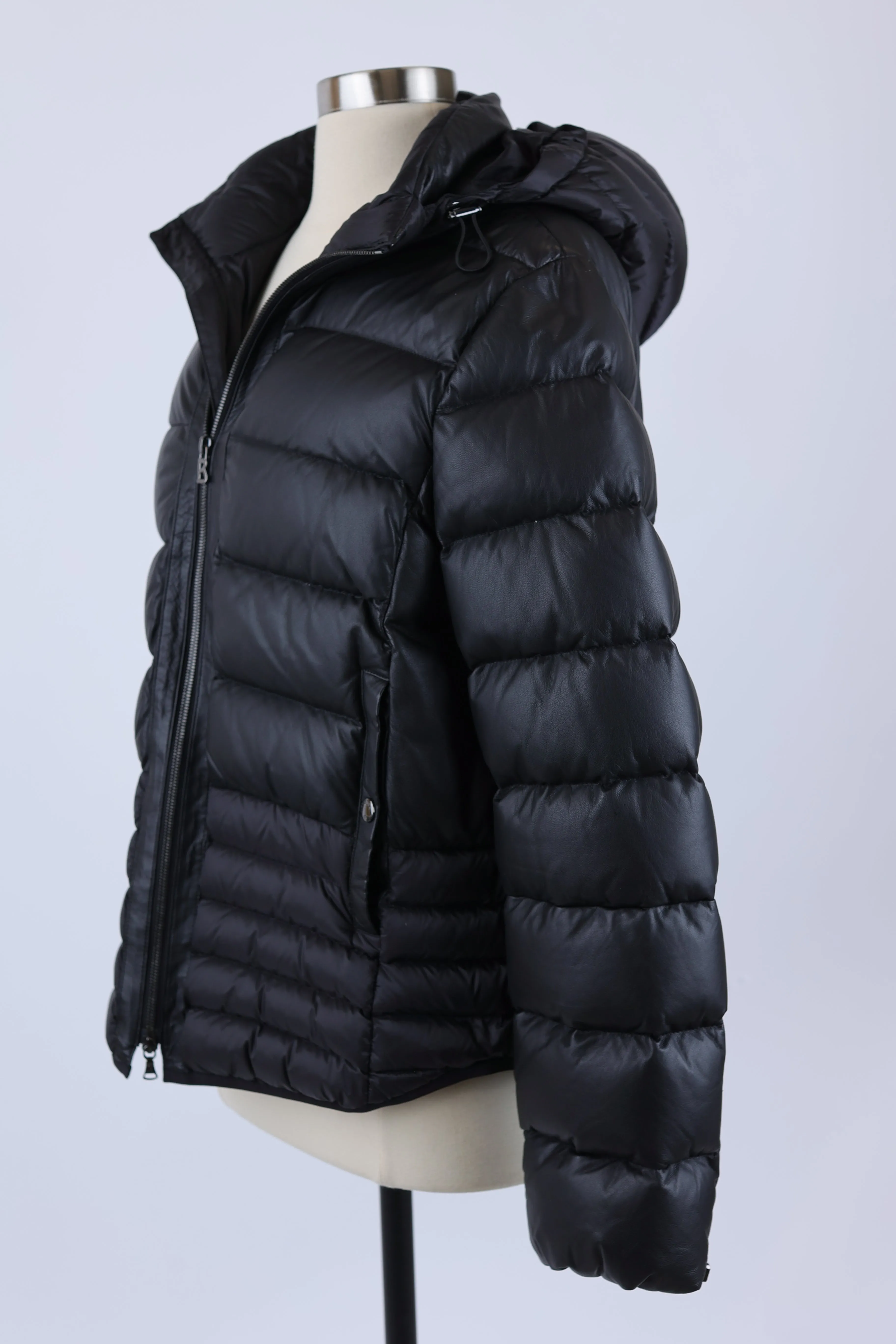 Leather Down Puffer Jacket