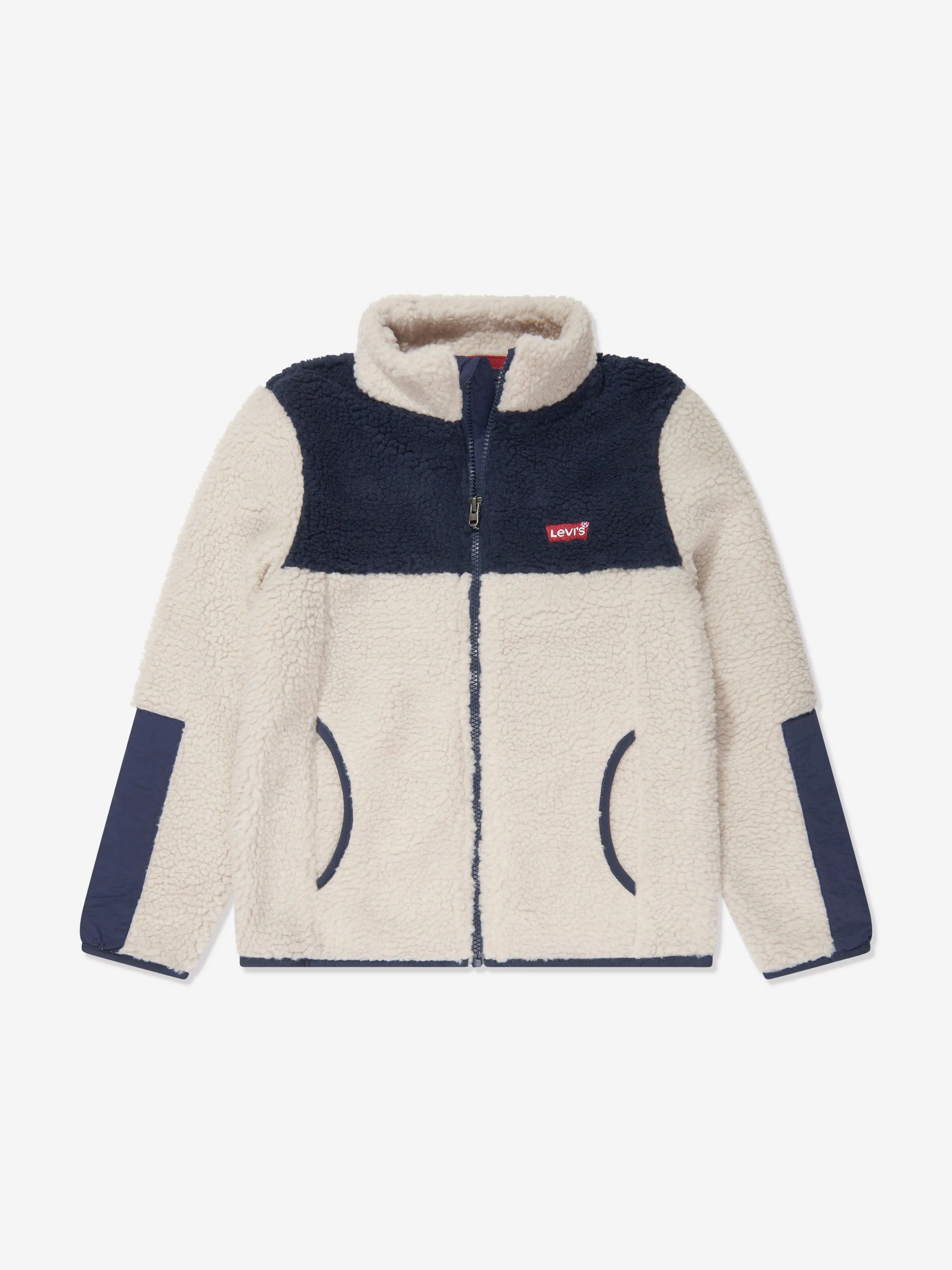 Levi's Wear Boys Colourblock Sherpa Jacket in Grey