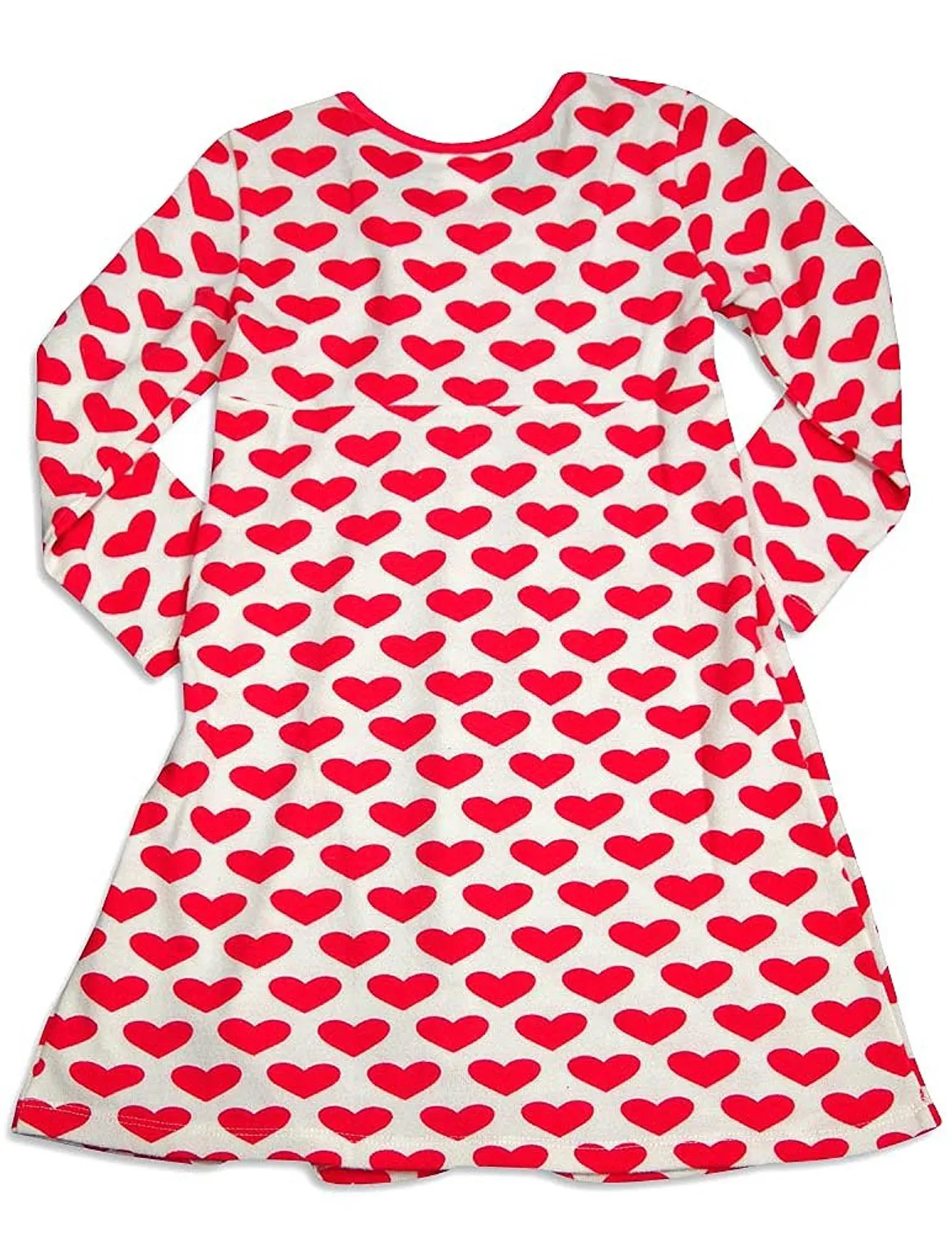 Lipstik Little Girls' - Little Girls' Long Sleeve Heart Dress