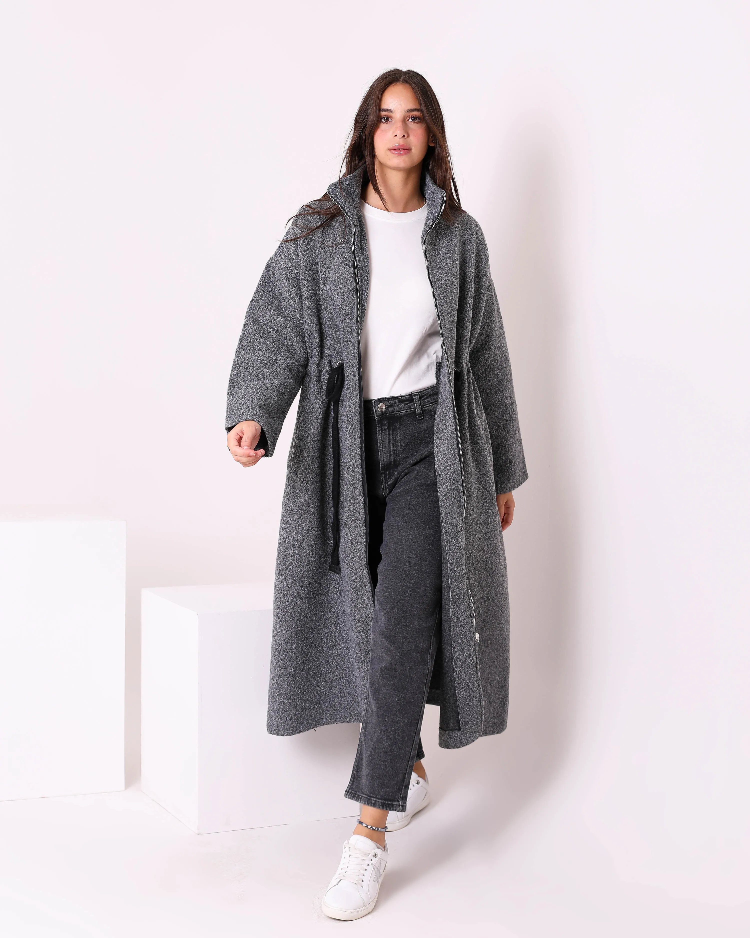 Long Wool Coat (W706) - Just4women