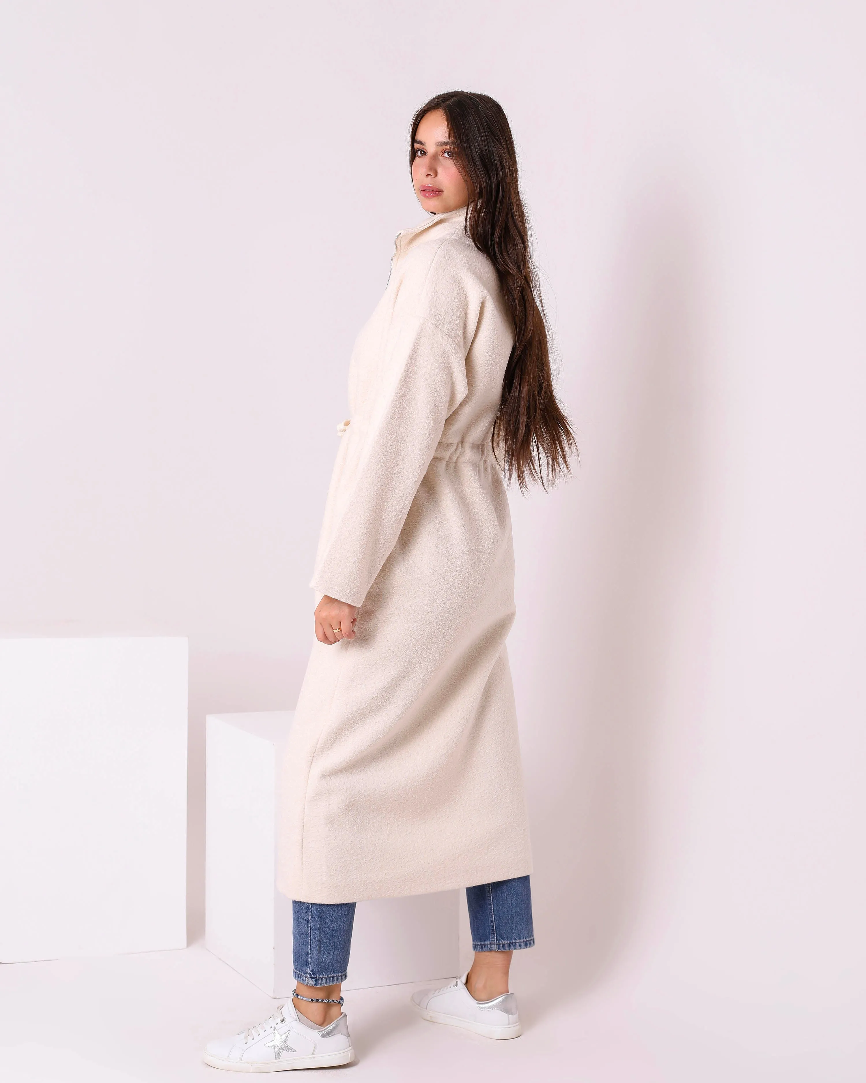 Long Wool Coat (W706) - Just4women