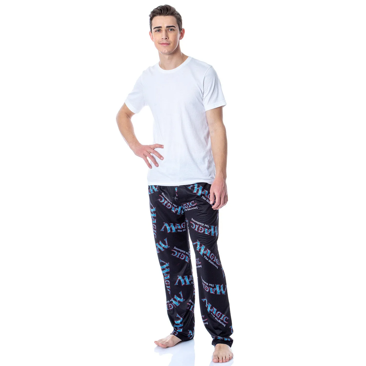 Magic The Gathering Card Game Men's Allover Logo Pajama Pants