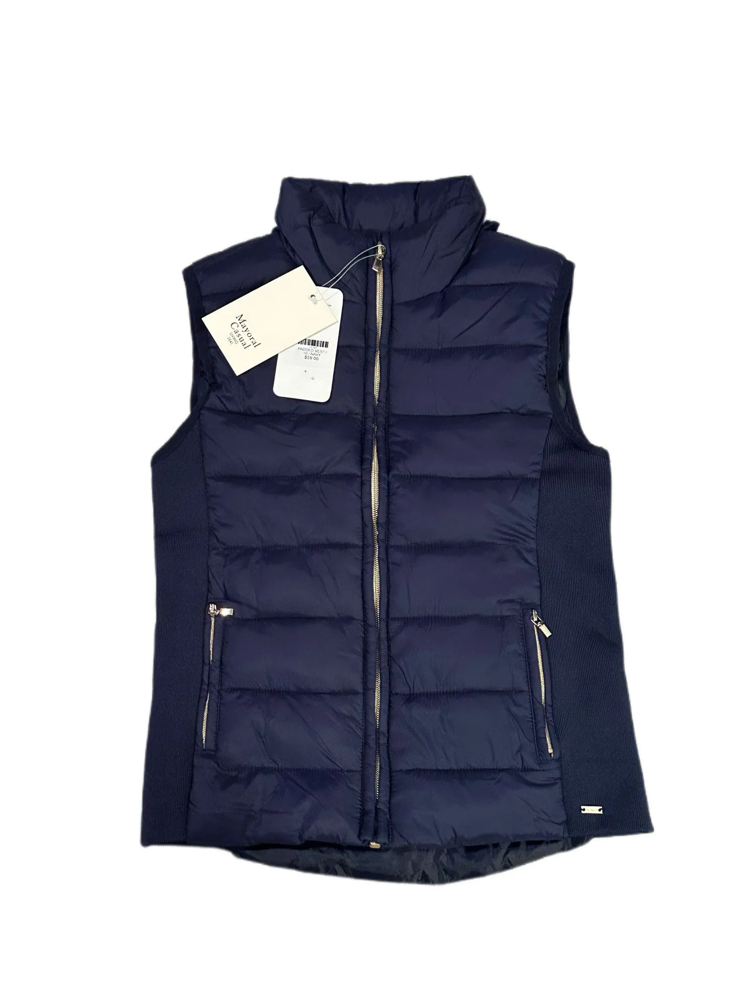 MAYORAL CASUAL NAVY PADDED VEST (SZ 10)