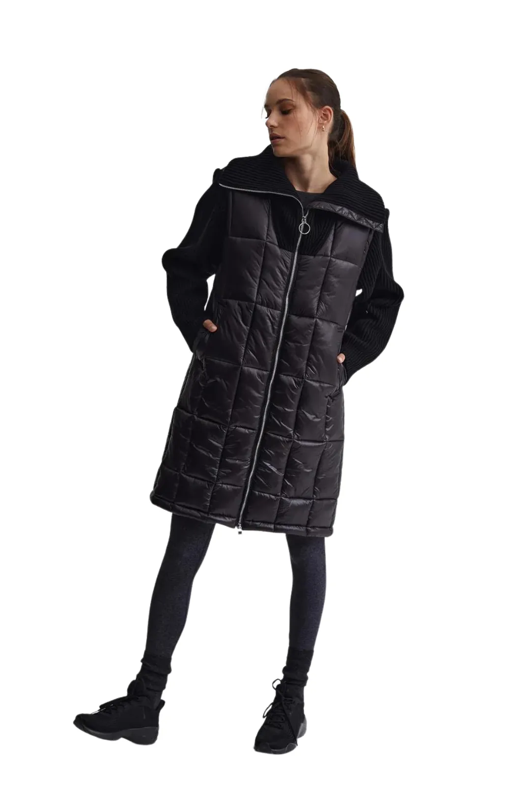 Mayten Knit Puffer Jacket Black