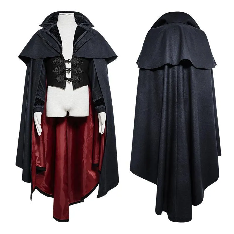 Men's Gothic Style Vampire Cape Overcoat