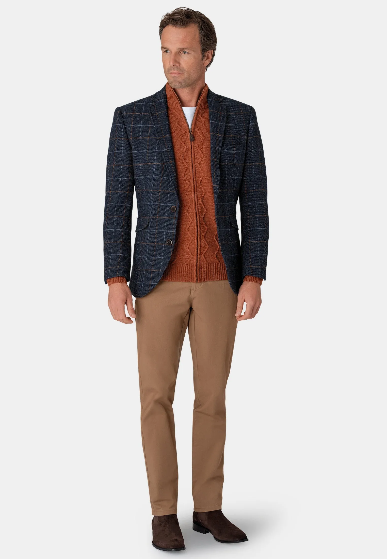 Mens Harris Tweed Tailored Fit Jacket - Aird