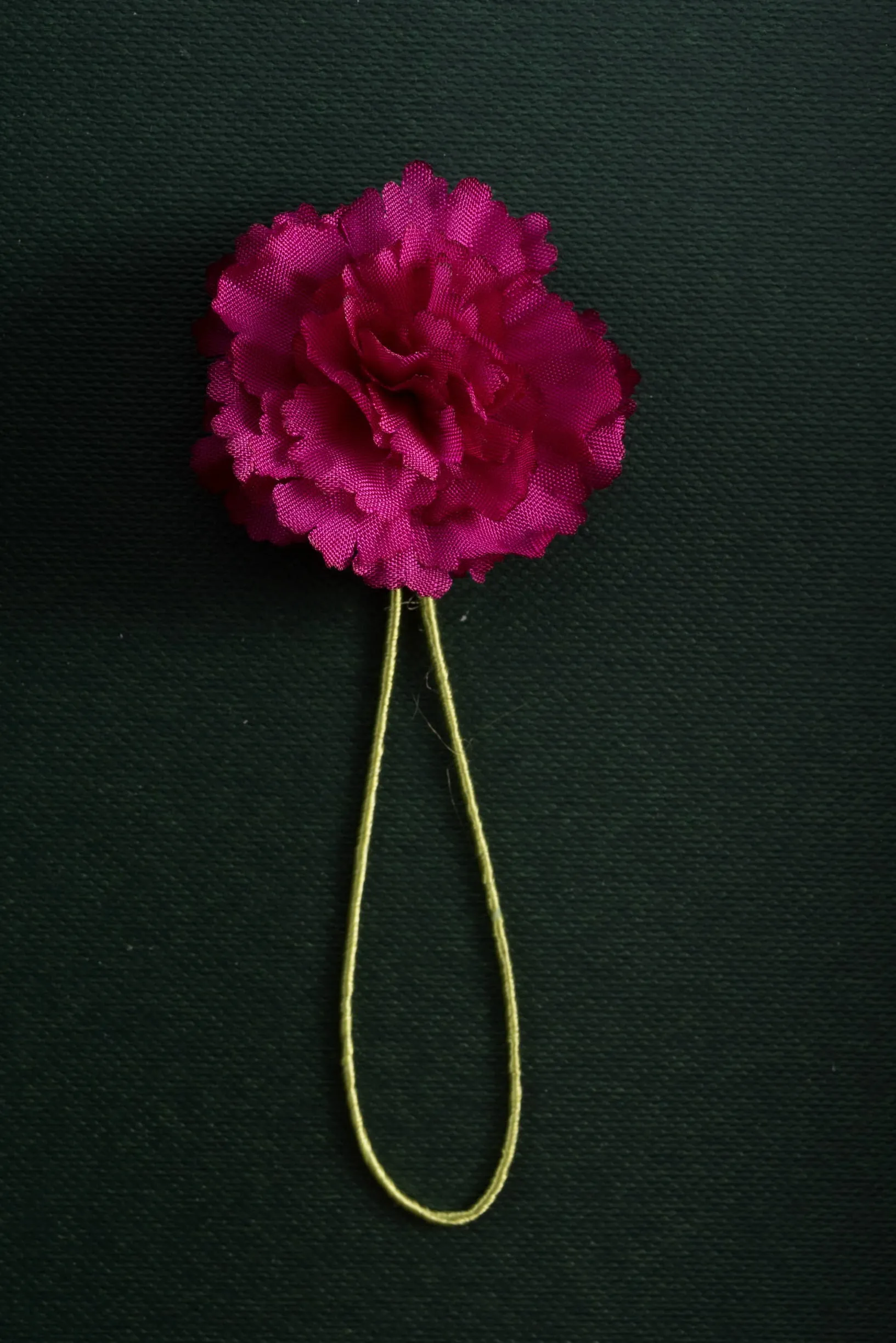 Mini Purple Carnation Silk Boutonnière Flower