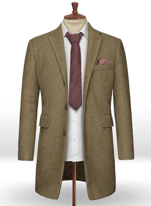 Naples Melange Brown Tweed Overcoat