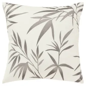 New - 18"x18" Botanical Square Throw Pillow Cover Gray/Silver - Rizzy Home