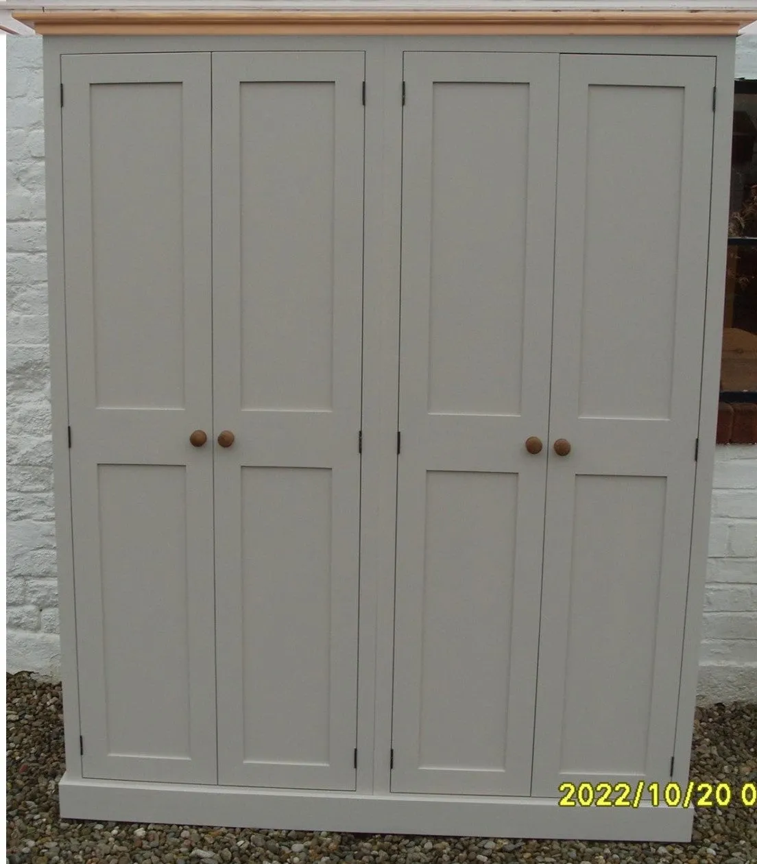 **NEW 4 Door Hall Coat & Shoe or Toys Storage Cupboard with Hooks and Shelves (35 cm or 40 cm deep) OPTION 5