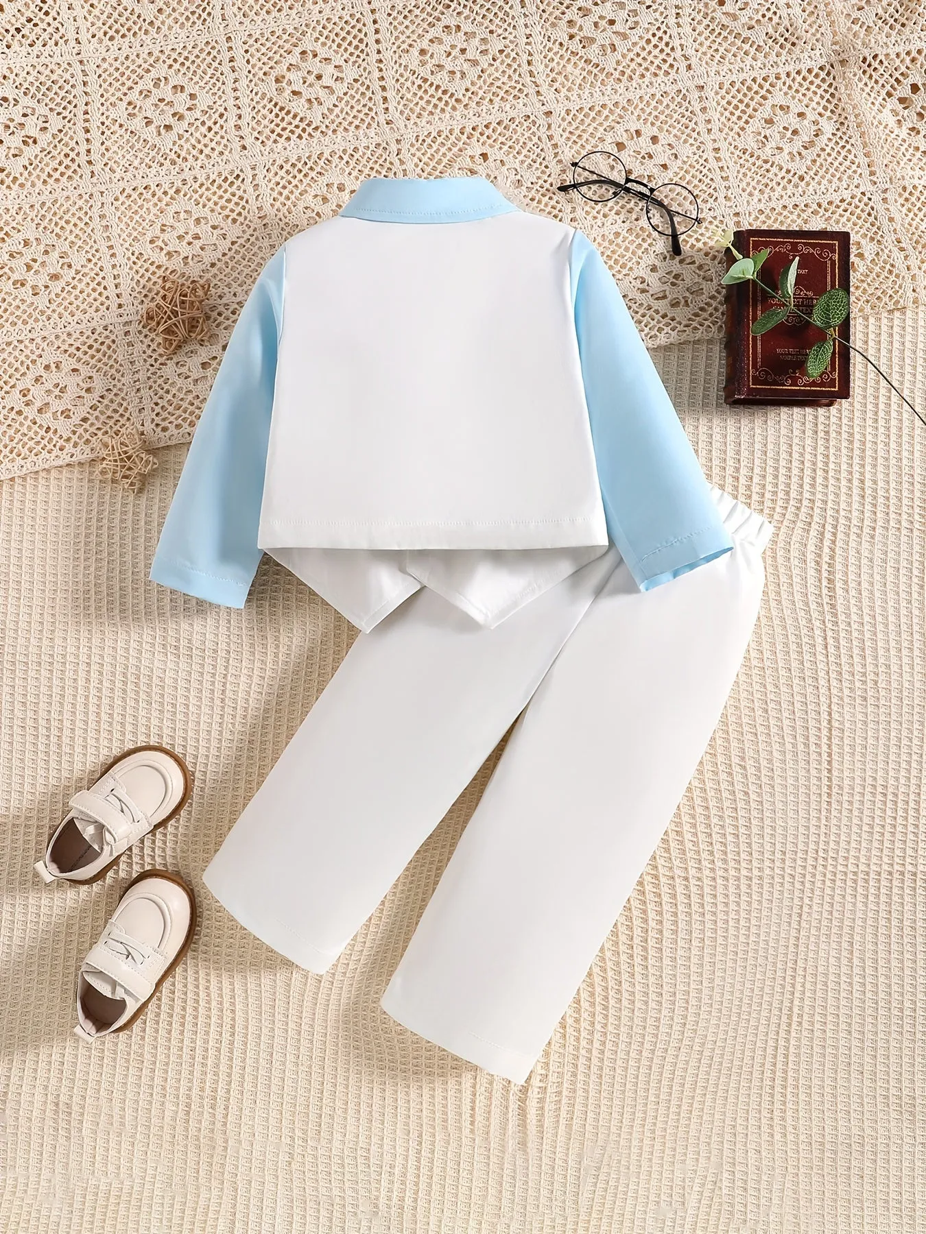 Newborn Baby Boy Formal Tuxedo Suit with Bowtie