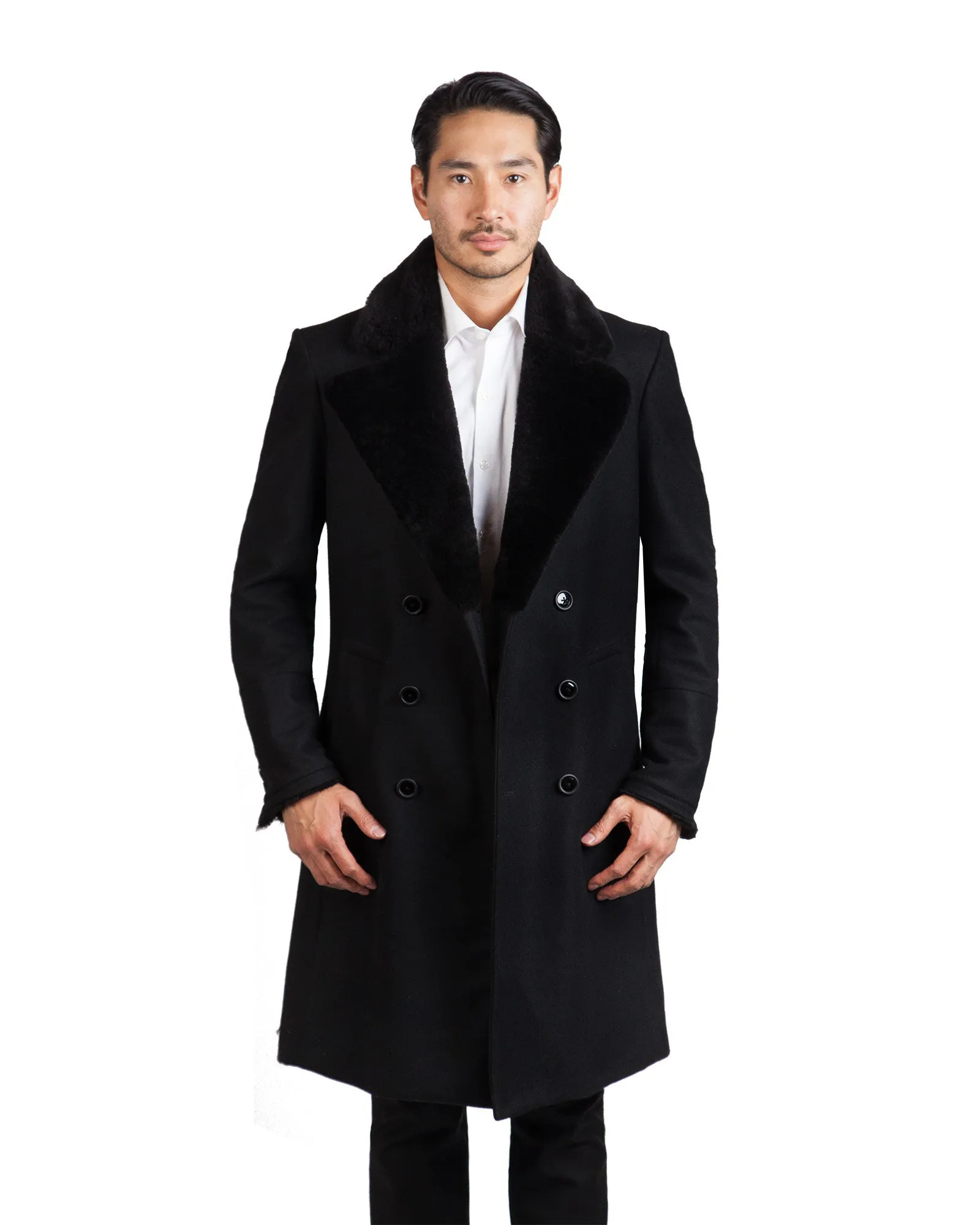 NORWHAL WOOL OVERCOAT // BLACK