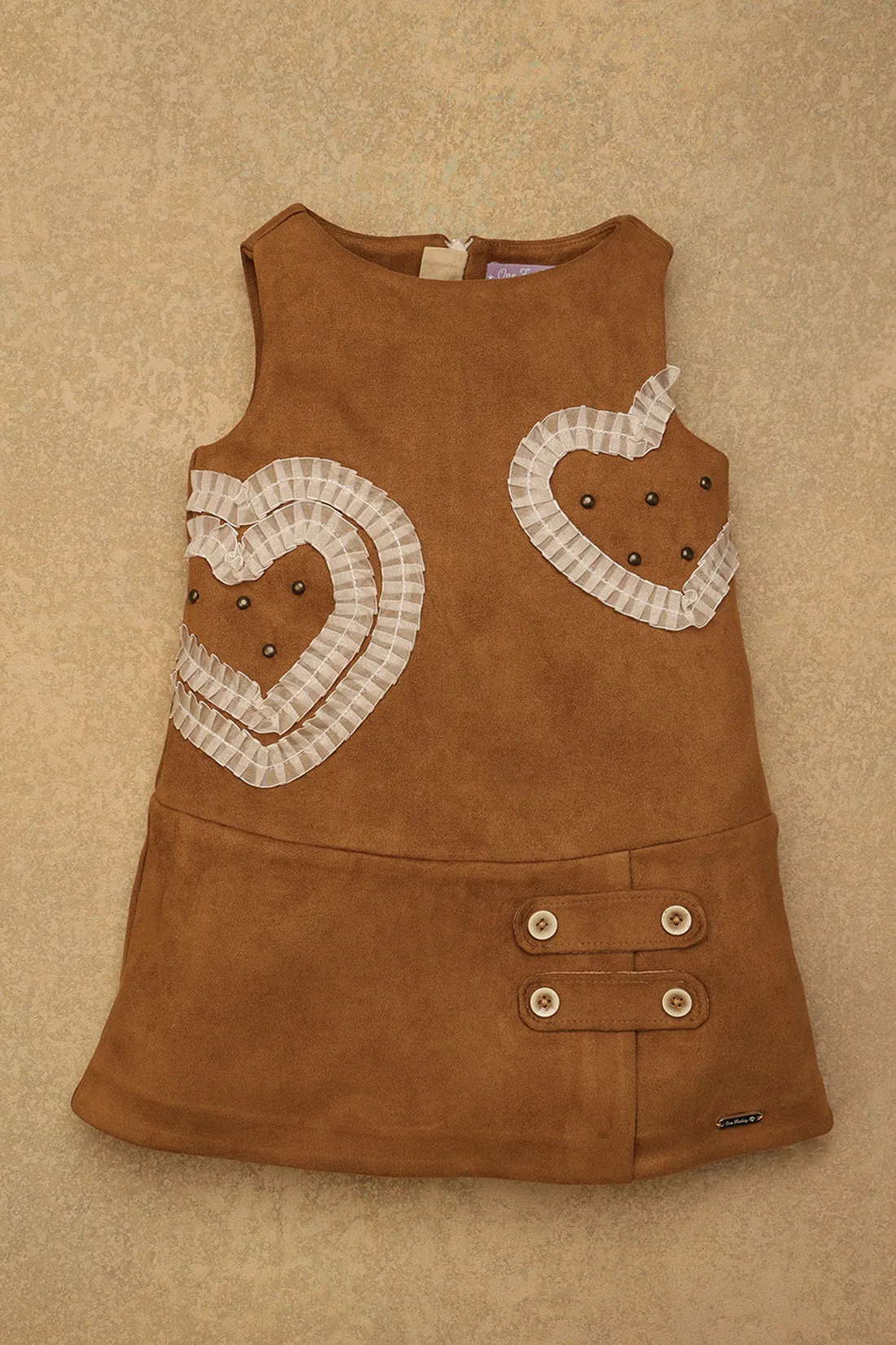 One Friday Kids Girls Cinnamon Brown Dress