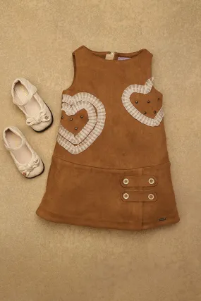 One Friday Kids Girls Cinnamon Brown Dress