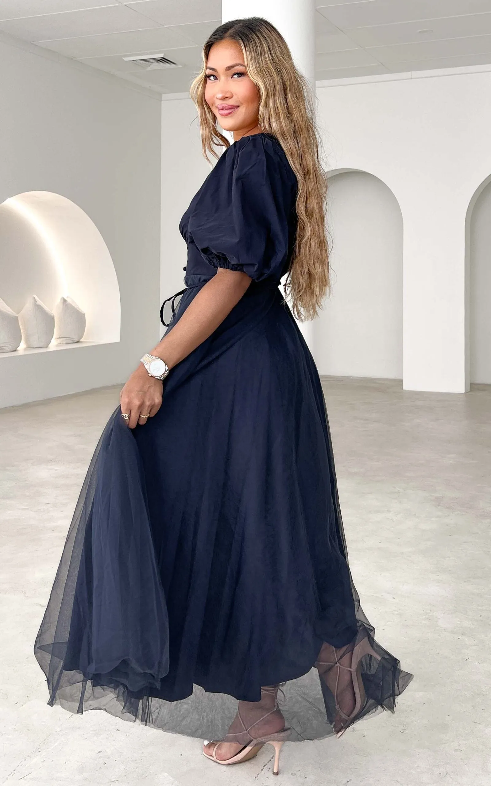 One Kiss Maxi Dress - Navy