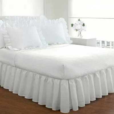 Open Box - King Ruffled Bed Skirt White - Magic Skirt