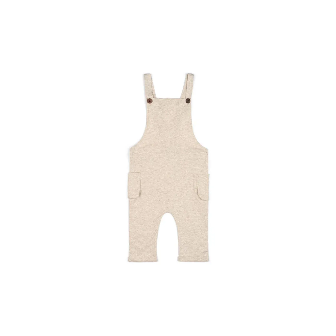 Organic Overall Heathered Oatmeal 12-18M by Milkbarn