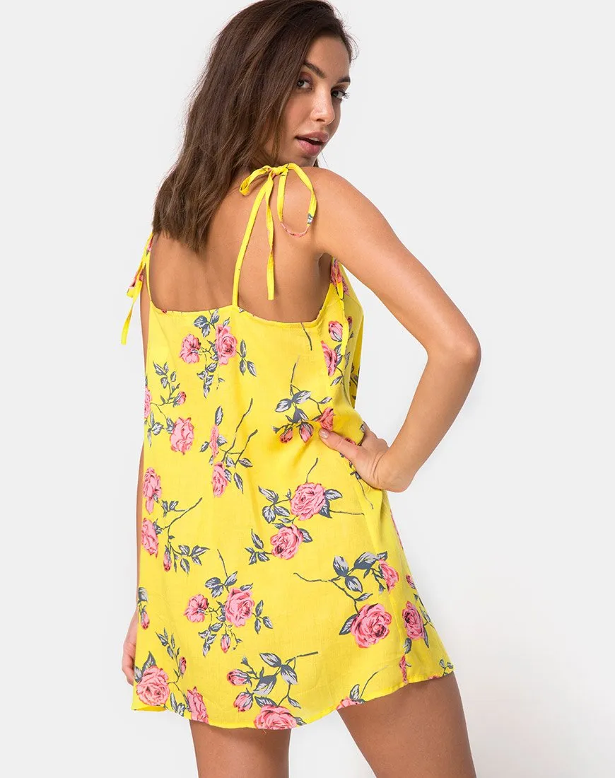 Osla Slip Dress in Candy Rose Yellow