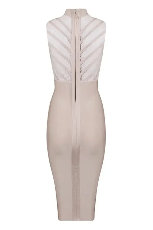 Paige Bodycon Dress - Nude