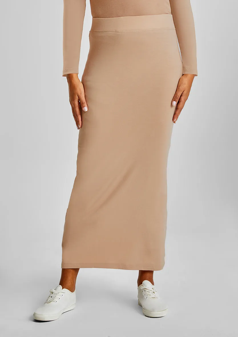 Pencil skirt-Plain Jersey Cotton